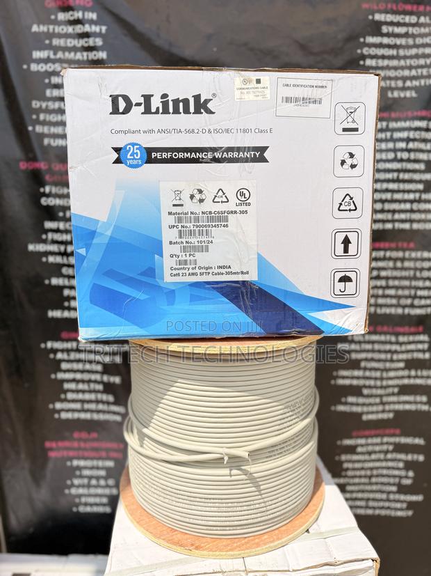 D-link Ncb-c6sfgrr- Sftp 23 Awg Pvc Solid Cable Indoor · Photo 1