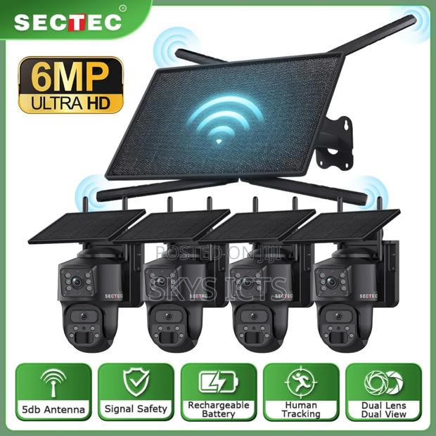 4 Set Solar Dual Lens Camera With 4g Router - Kit · Photo 1