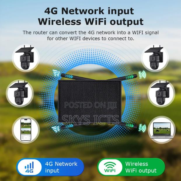 4 Set Solar Dual Lens Camera With 4g Router - Kit · Photo 2