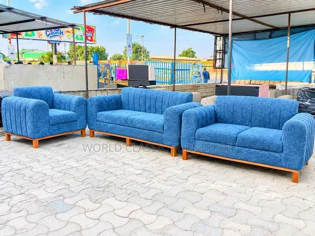 Modern Fluted Channel 3 + 2 + 1 Sofa Set · Photo 1