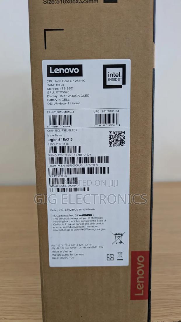 New Laptop Lenovo Legion 5 16GB Intel Core Ultra 7 SSD 1T · Photo 2