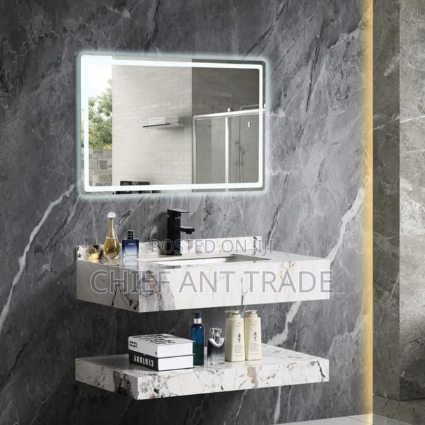 Marble Basin With Touchscreen Mirror. 60cm. Ybd-60 · Photo 1
