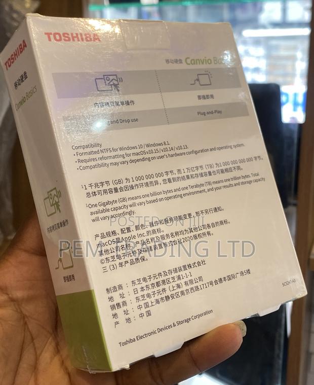 Toshiba Canvio Basics 500gb Portable Hard Drive- Black · Photo 1