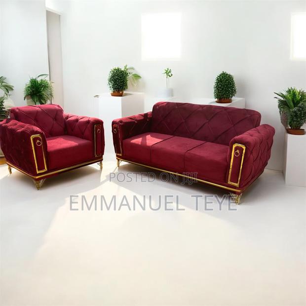 Brand New Wine Fabric 3 in One and 2 in One Sofa Set · Photo 1