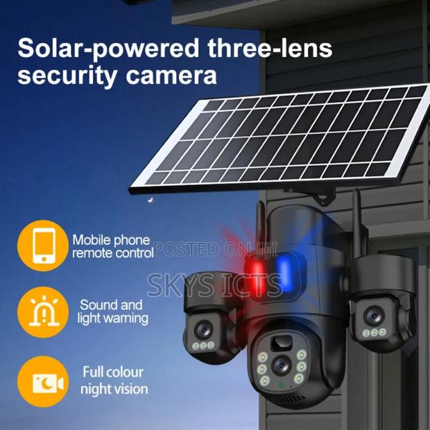 3 Lens 9mp Solar 4g Camera - Eseecloud · Photo 1