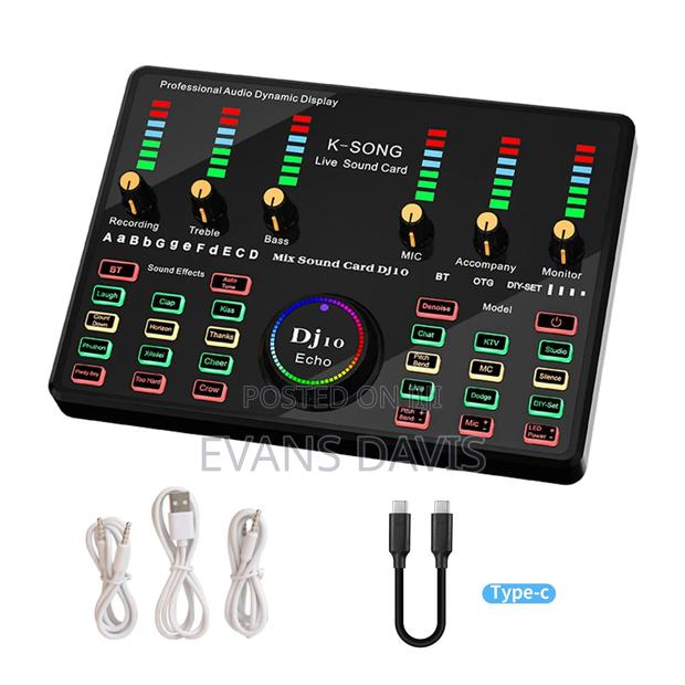 Bm800 Pro Microphone With Dj10 Sound Card and Ring Light · Photo 3
