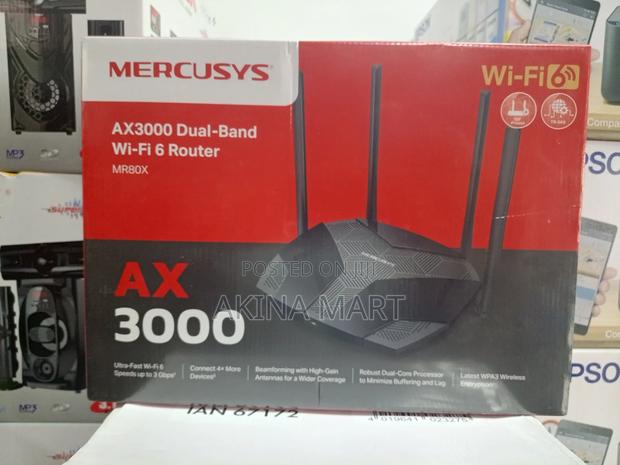 Mercusys Ax3000 Dual Band Wi-Fi 6 Router (Mr80x) · Photo 1