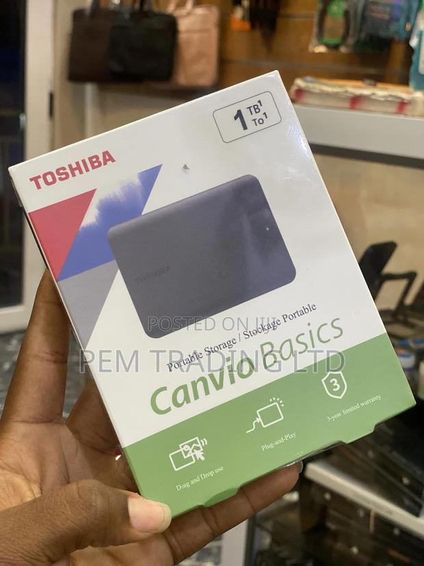 Toshiba Canvio Basics 1tb Portable External Hard Drive Usb 3.0, Black · Photo 1