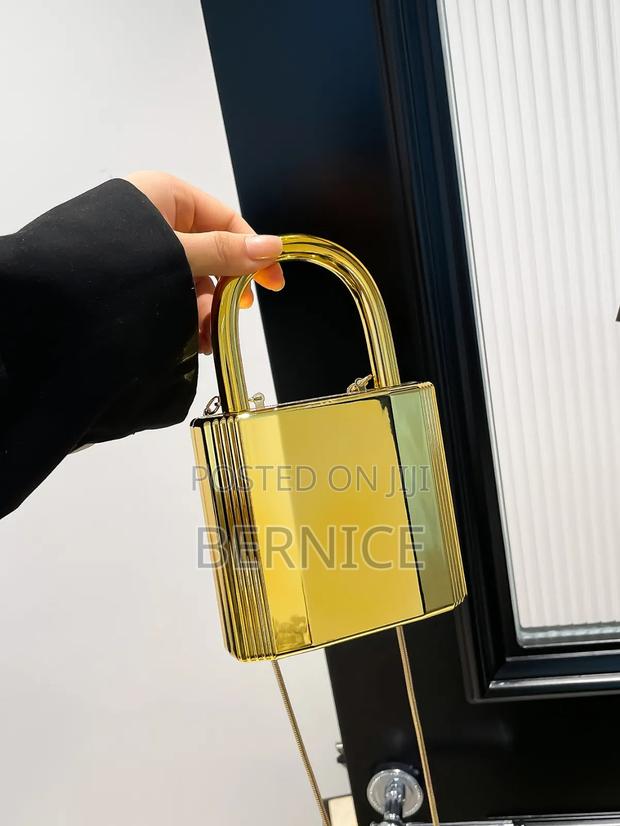 Luxury Gold and Silver Padlock Clutch – Unique Designer Style · Photo 4