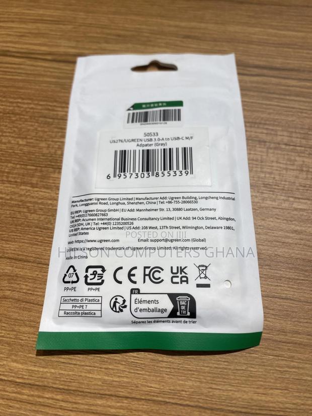Ugreen Usb-a 3.0 Male to Usb-C 3.1 Female Adapter Gray 50533 · Photo 3