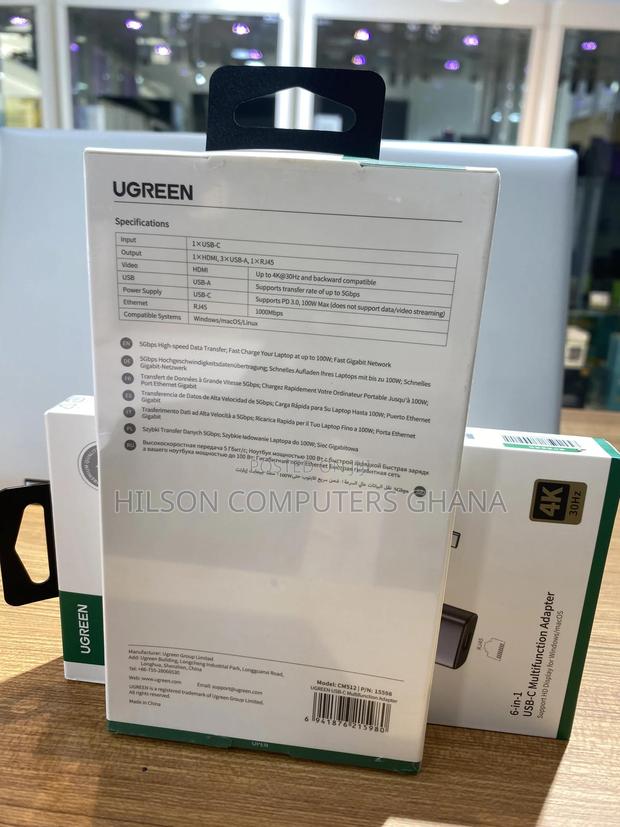 Ugreen Usb-C 6-in-1 Multifunction Hub/Adapter - 15cm -15598 · Photo 2