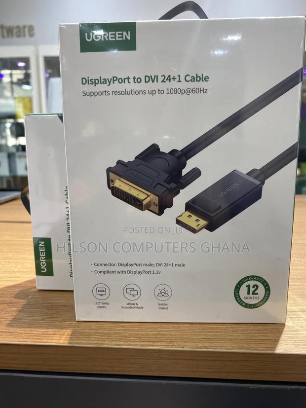 Ugreen Dp Male to Dvi Male Cable 2m (Dp103/10221) · Photo 3