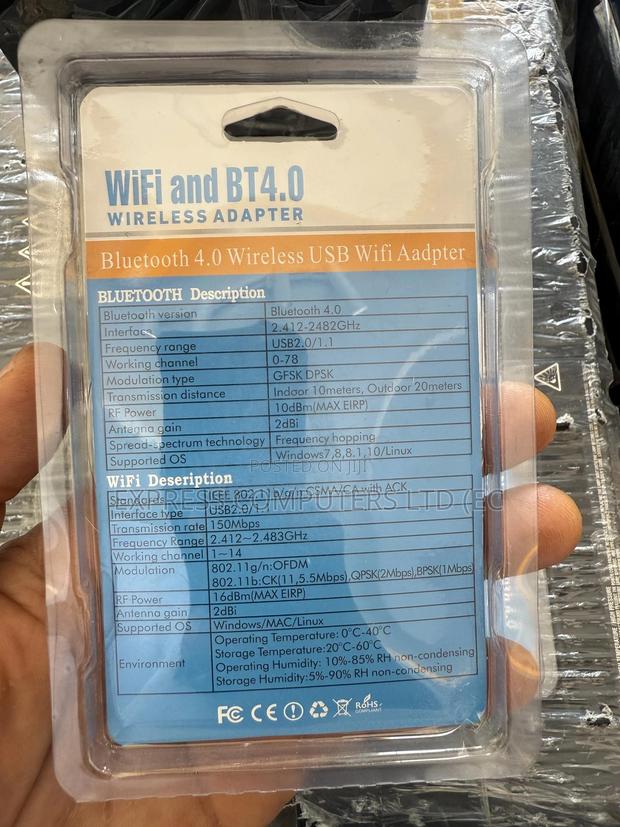 Bluetooth 4.0 Wireless- Wifi Usb Adapter Dongle 2 in 1 Original · Photo 2