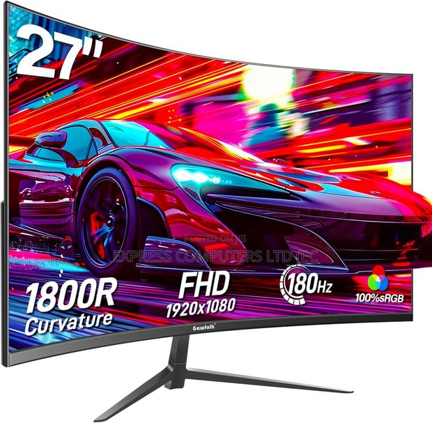 27'' Curved Gaming Monitor 180hz Refresh Rate Game Plus Mode From Uk · Photo 1