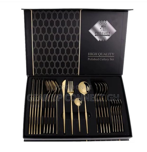 Premium 24-Piece Stainless Steel Cutlery Set · Photo 3