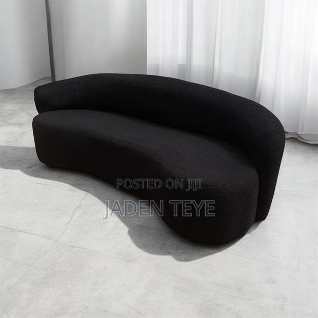 Black Foamy Fabric Stylish Sofa · Photo 1