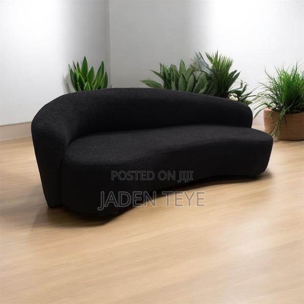 Black Foamy Fabric Stylish Sofa · Photo 2