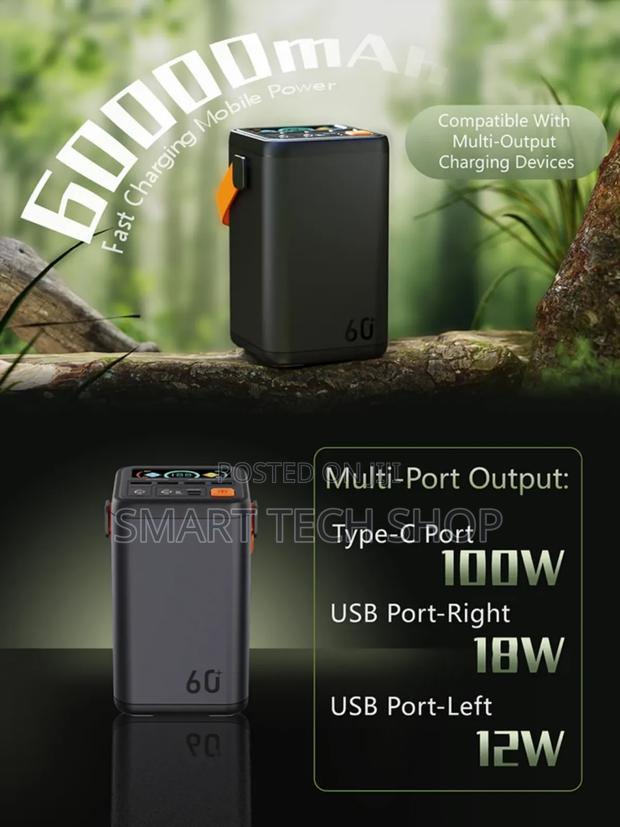 60000mah Capacity Power Bank for Laptops and Phones 100watts · Photo 4