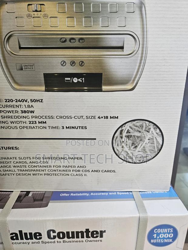 United Office Quality Automatic Cross Cut Document Shredder Germany · Photo 3