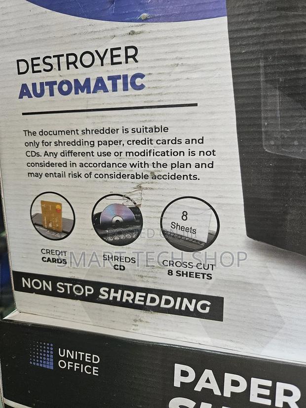 United Office Quality Automatic Cross Cut Document Shredder Germany · Photo 8