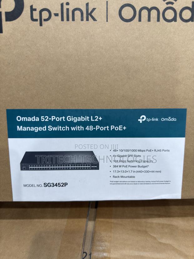 Tp-Link Omada Tl-Sg3452p 52-Port Gigabit L2+Managed Switch+ 48port Poe · Photo 2