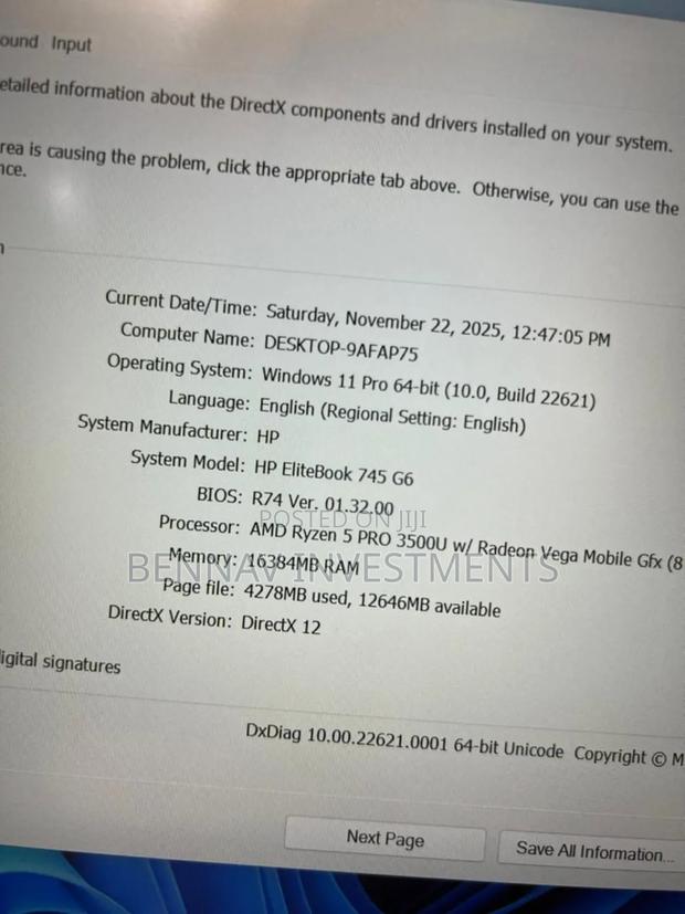 Laptop HP EliteBook 745 G6 16GB AMD Ryzen 5 SSD 256GB · Photo 6
