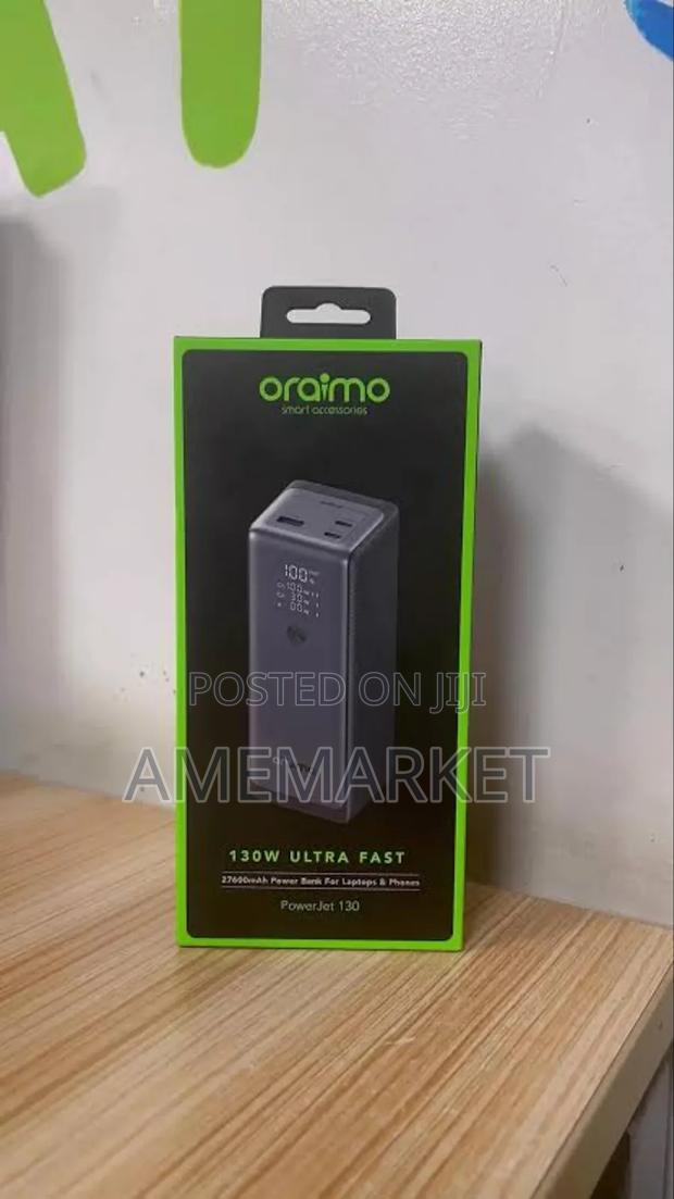 Oraimo Powerjet 27600mah 130w Ultra Fast Power Bank for Laptop Phone · Photo 1