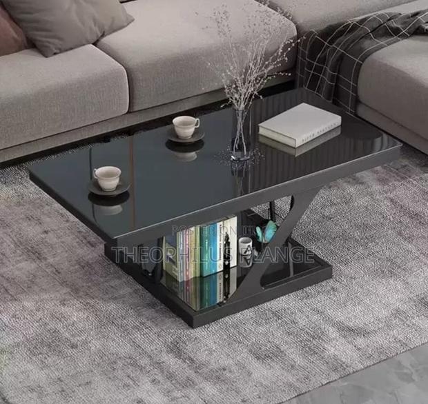 All Black Glass Living Room Table/ Center Table · Photo 1
