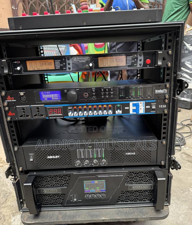 Full Set of Amplified Rack With Yamaha 4- Channel Amplifier, Ashly · Photo 1