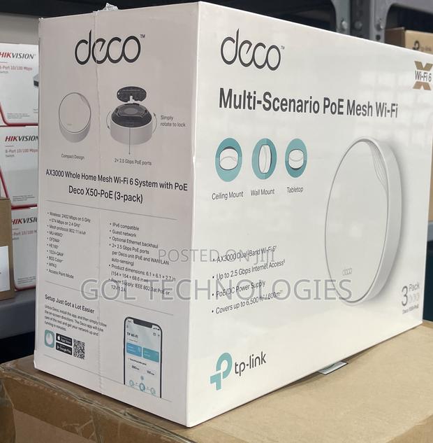 Tp Link Deco X50-Poe Multi Scenario Poe Mesh Wifi Ax3000 (3-Pack) · Photo 2