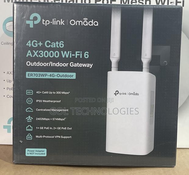 Tp Link Omada 4g+ Cat6 Ax3000 Wi-Fi 6 Outdoor/Indoor Gateway · Photo 1