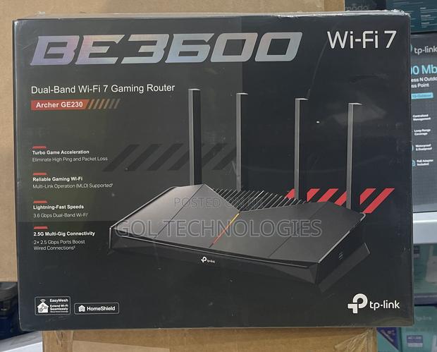 Tp Link Dual-Band Wi-Fi 7 Gaming Router Archer Ge230 Be3600 · Photo 1