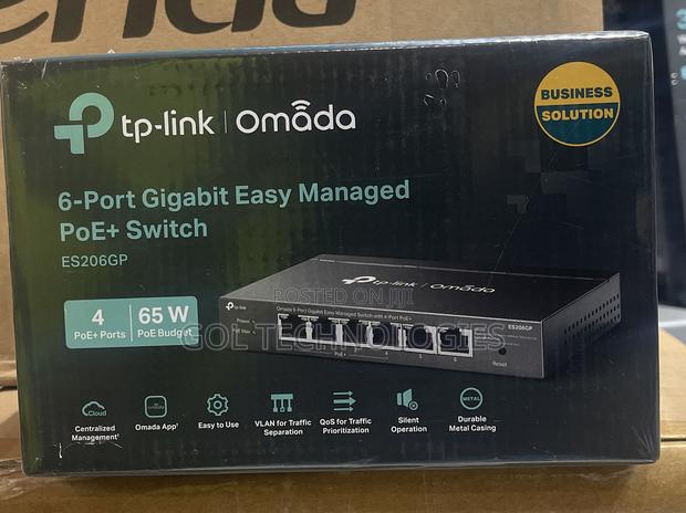 To Link Omada 6-Port Gigabit Easy Managed Poe+ Switch Es206gp · Photo 1