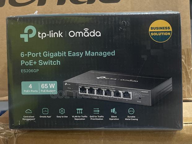 To Link Omada 6-Port Gigabit Easy Managed Poe+ Switch Es206gp · Photo 2