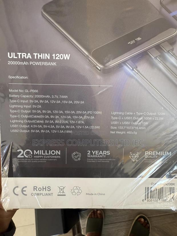 Green Lion Ultra Thin 120w 20000mah Laptop Power Bank From Uk Original · Photo 3