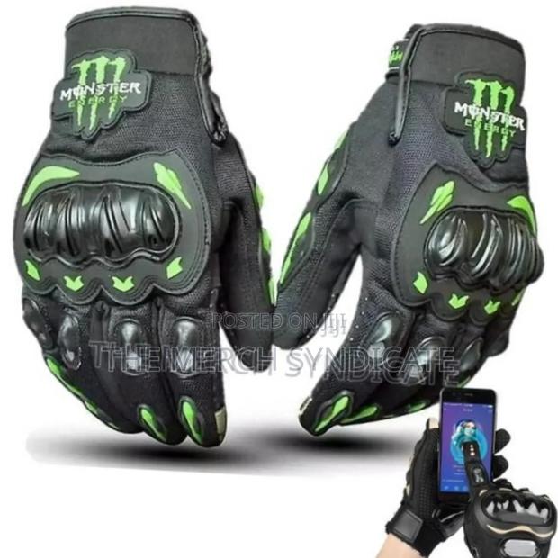 Monster Energy Motorcycle Racing Full Finger Touch Screen Gloves · Photo 1