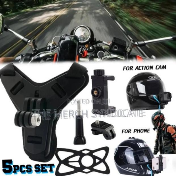 5in1 Motovlog Pov Motorcycle Helmet Chin Camera Phone Strap Mount · Photo 2