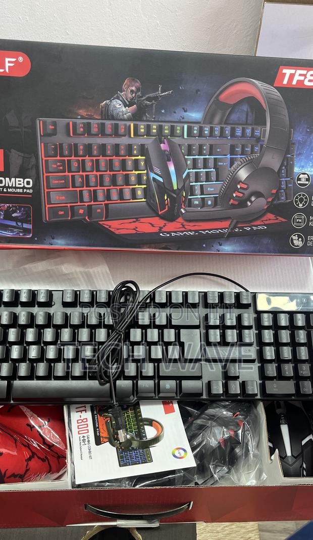 Gaming Combo 4in1 Tf800 Keyboard, Mouse, Mouse Pad, Headset · Photo 1