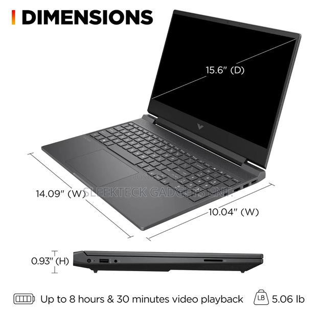 New Laptop HP Victus 16 8GB AMD Ryzen 5 SSD 256GB · Photo 3