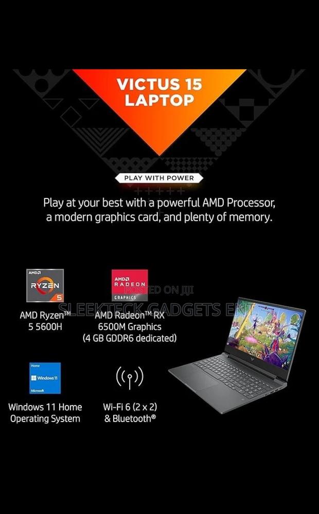 New Laptop HP Victus 16 8GB AMD Ryzen 5 SSD 256GB · Photo 4