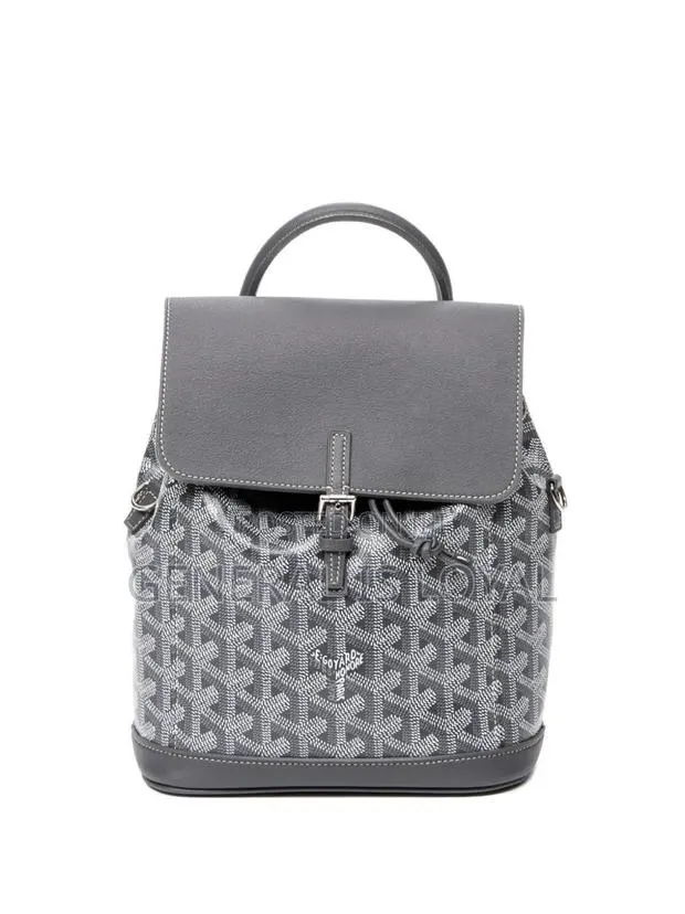 Goyard Alpin MM Backpack in Black Coated Canvas and Calfskin Leather.
