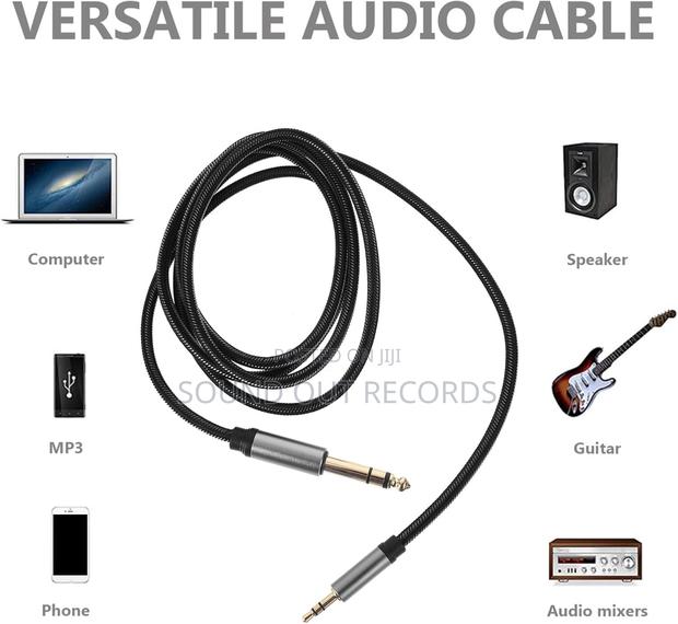 5m Braided Anti Rust 6.5mm To 3.5mm Gold Plated Audio Cable · Photo 2