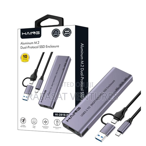 Haing M2 Nvme M.2 Dual-Protocol Usb 3.1 Type-C SSD Enclosure · Photo 1