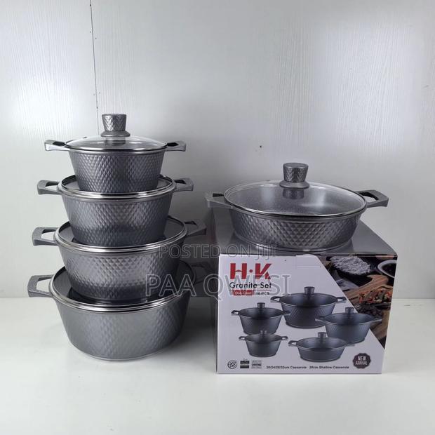 H·Vk Granite Cookware Set – 12pcs Non-Stick Pots · Photo 1