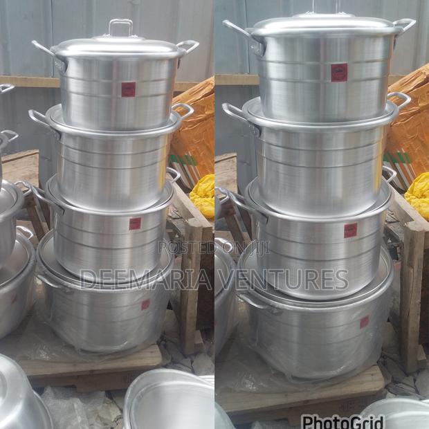 4 Sets Big Cooking Pots (Koko Silver) For Sale