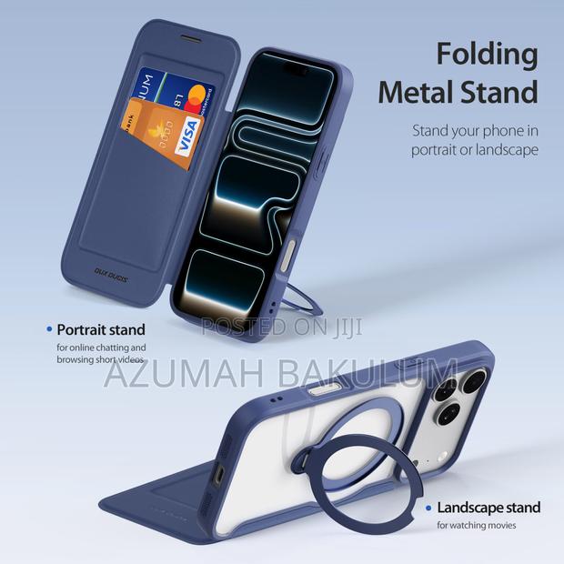 17 Pro Max | 17 Pro Folio Ring Stand Magnetic Flip Cover · Photo 1