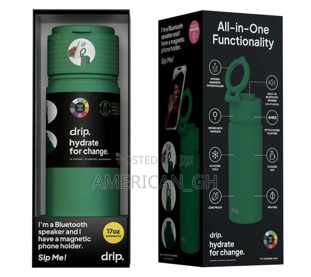 Drip 17oz Water Bottle Bluetooth Speaker With Phone Holder · Photo 1