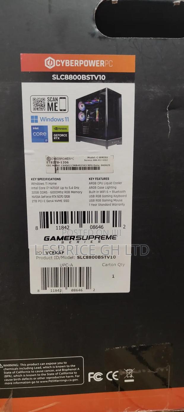 New Desktop Computer CyberpowerPC 32GB Intel Core i7 SSD 2T · Photo 3