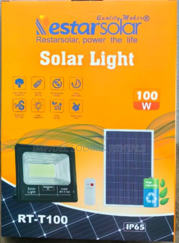 100w Solar Lights With Panel, Remote Control, Timer Functions · Photo 2