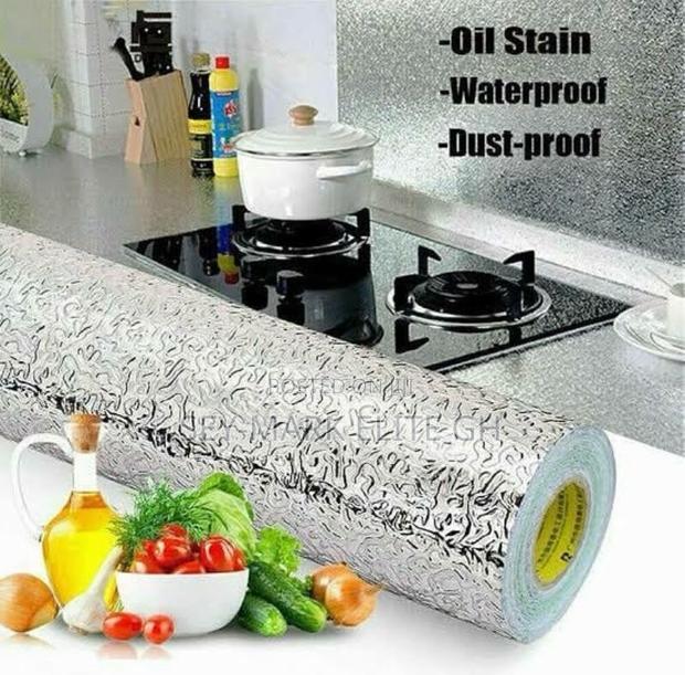 Kitchen Oil/Water Proof Aluminum Adhesive Sticker(10meters) · Photo 1